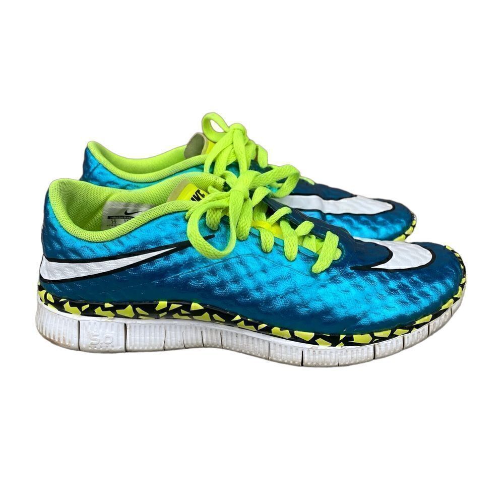 𝅺nike Metallic Blue and Neon Green Predator Shiny Sneakers - Picture 9 of 9
